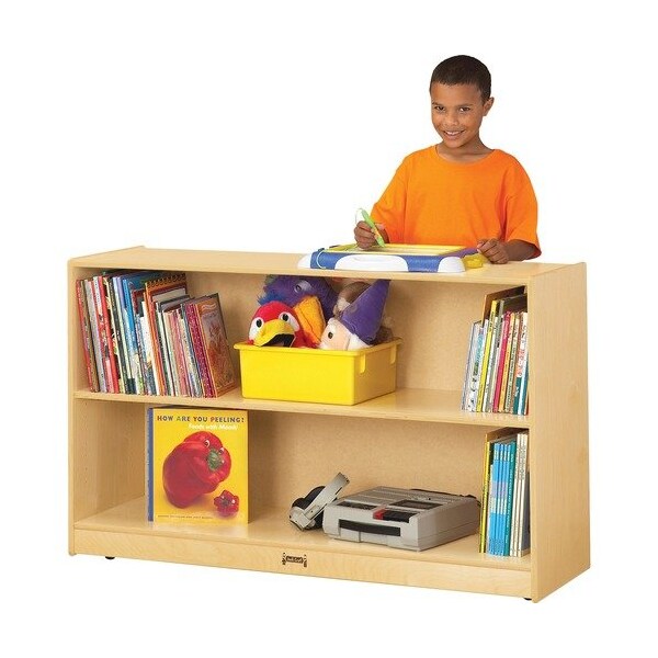Jonti-Craft JontiCraft 0792JC, ADJUSTABLE MOBILE STRAIGHT-SHELVES, LOW, 48W X 15D X 29.5H, BIRCH JNT0792JC - main